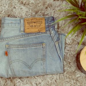 Orange label Levi shorts